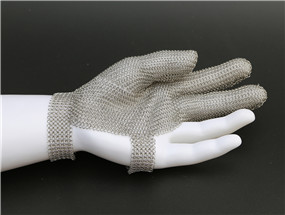 3201-Three Finger Wrist Ring Mesh Glove With Hook Strap