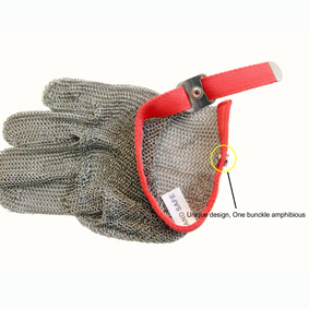 5101-Five Finger Wrist Glove With Textile Strap